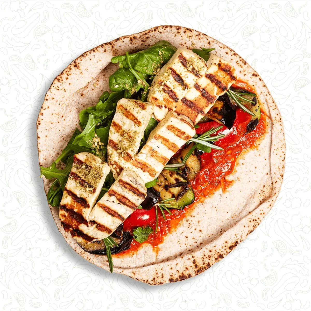 Grilled Halloumi Wrap