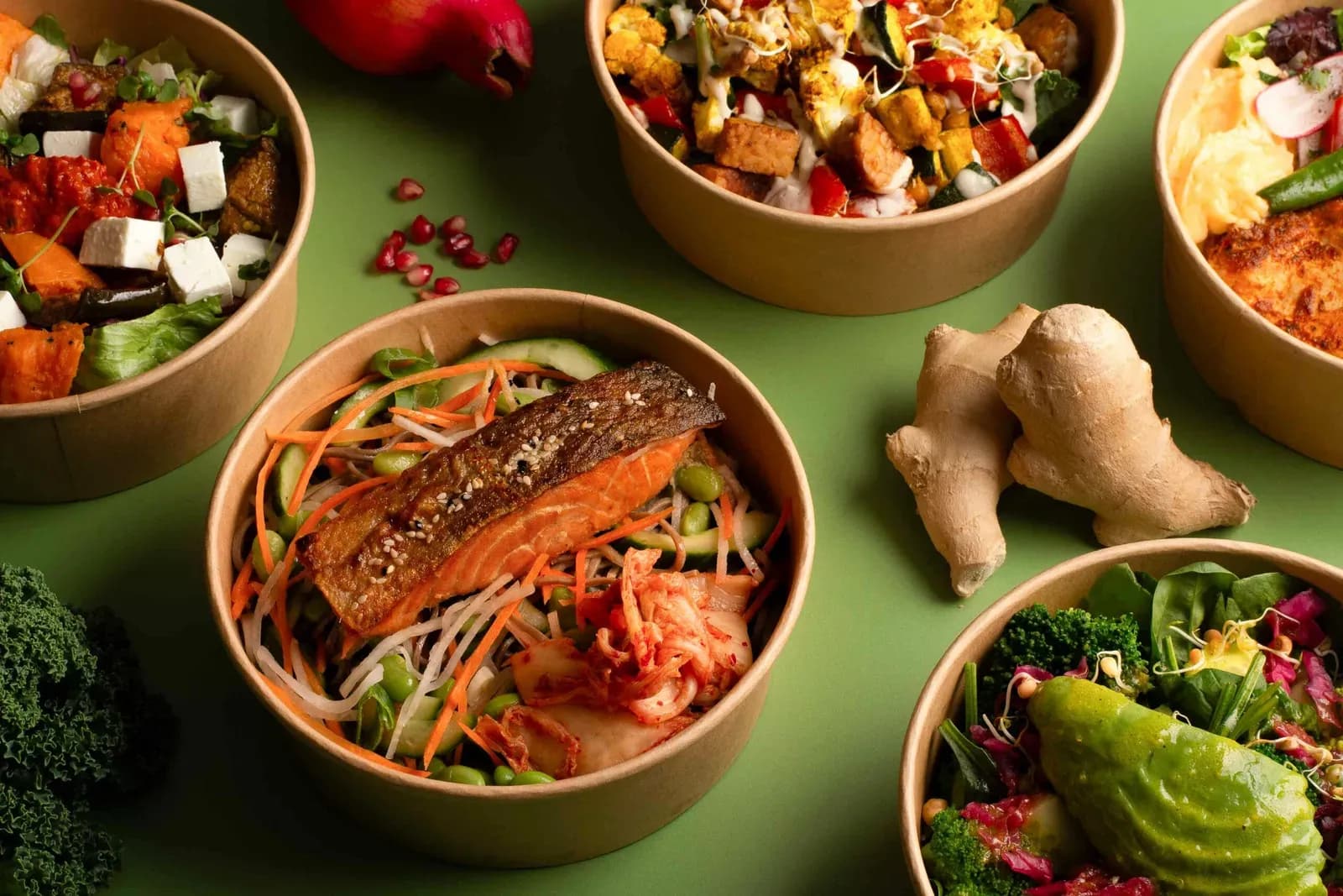 Eat Activ bowls — salmon, kimchi, noodle salad and more