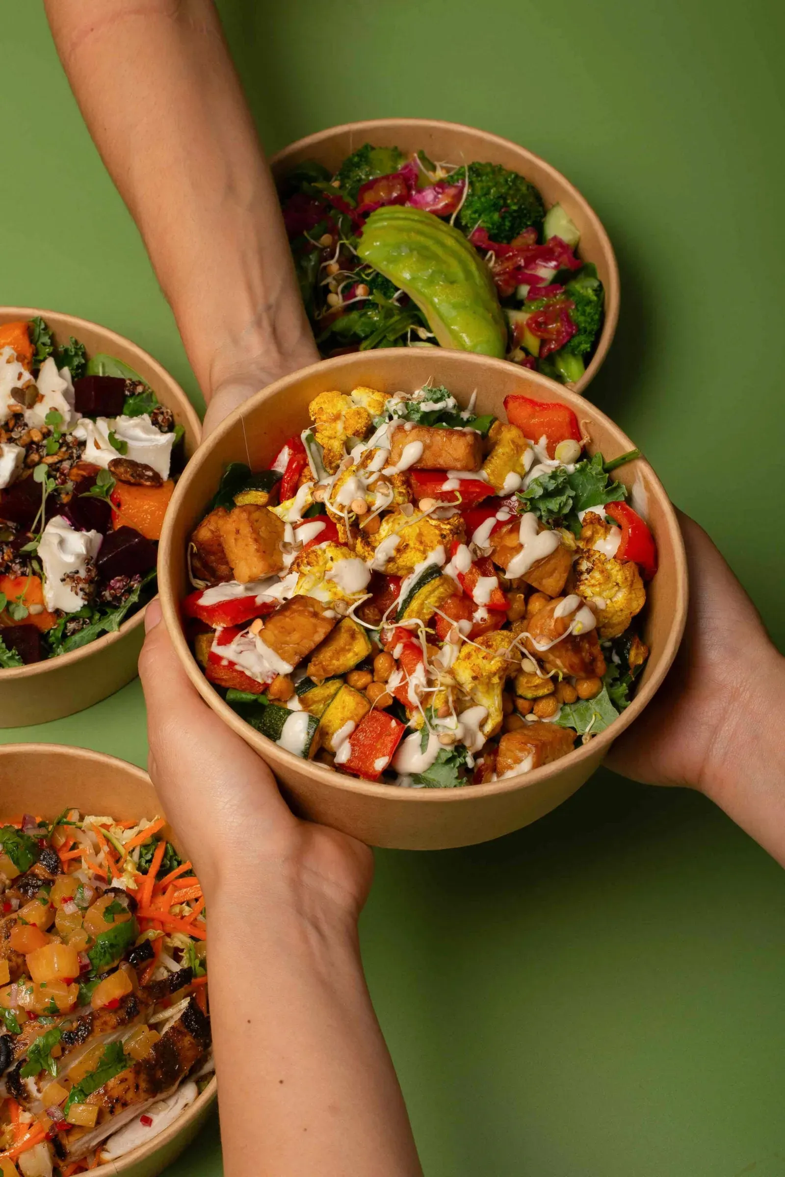 Three bowls, midweek lunch.